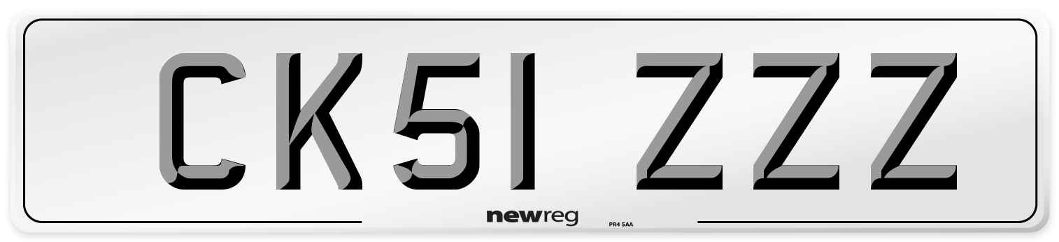 CK51 ZZZ Number Plate from New Reg